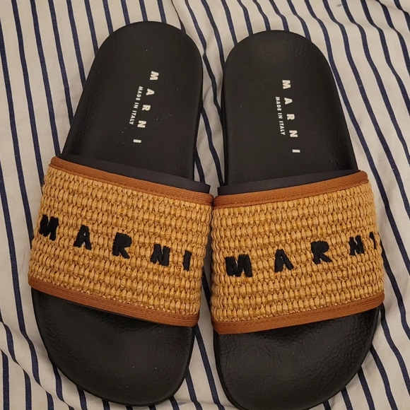 MARNI Beige Embroidered Sandals - Picture 2 of 3